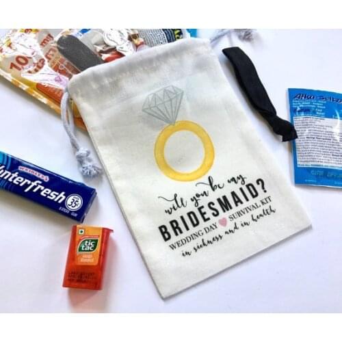 Personalized Bride Tribe Bachelorette Hangover bridal shower recovery Survival Kit wedding favor gift bags party Candy pouches