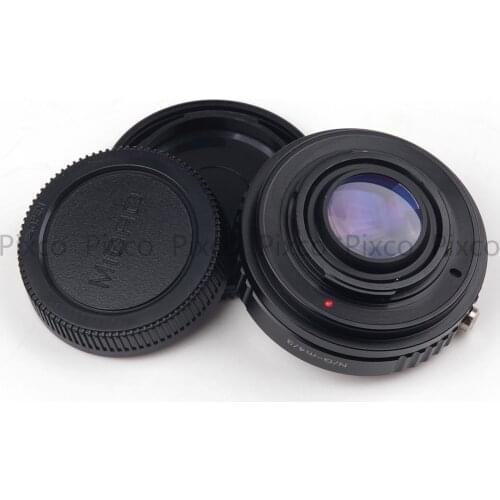 Pixco N/G-M4/3 Optical Focal Reducer Speed Booster Adapter Suit For Nikon G mount to suit for Micro 4/3 +Lens Cap U-Clip+ Straps