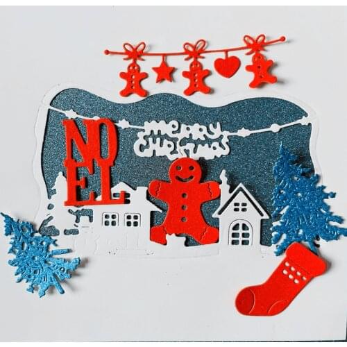 Christmas theme noel sock gingerbread man Metal Cutting Dies DIY Scrapbook Paper Cards Embossing Craft Die Cut handmade craft