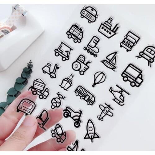 The Travel tools Transparent Clear Silicone Stamp/Seal DIY scrapbooking/photo album Decorative clear Car stamp sheets