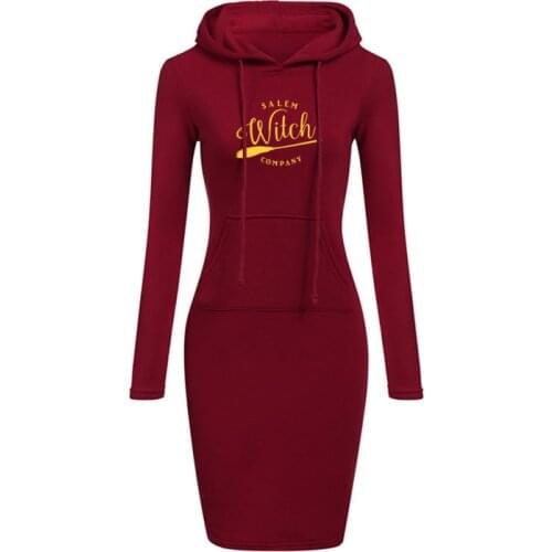 Salem Witch Company thanksgiving Halloween party style women fashion slogan Flying broom Women Bodycon Dresses