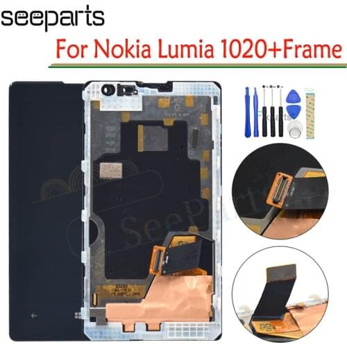 4.5" LCD Display For Nokia 1020 Touch Screen Digitizer Assembly For Microsoft Nokia Lumia 1020 LCD With Frame