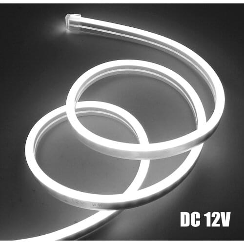 DC 12V Neon Strip Light Waterproof Size 6x12mm 120LEDs/m SMD 2835 LED Strip White Warm White Flexible Neon Lights