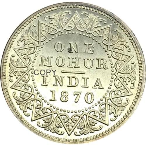 1870 British India Ten Rupees gold coin Collectibles Brass Copy Coin