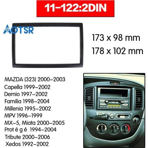 2 Din Facia for MAZDA(323) 2000-2003 Family 1998-2004 Stereo Panel Dash Mounting Installation Fascia Kit Face Frame Bezel trim