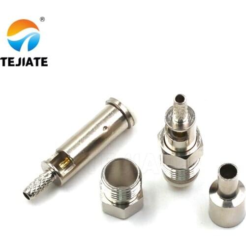 2PCS FEM-J-K-1.5 RF Coaxial Connector FEM Adapter Opening Type No Wired Communication Cable Connector Nickel Plating