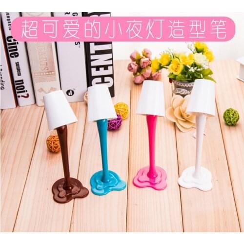 20PCS Creative Table Lamp Dual-use Ballpoint Pen Cute Small Night Lamp Modeling Plastic Fun Students with Pen Stationery
