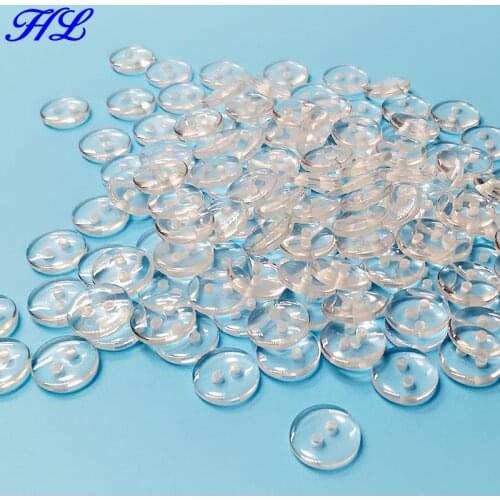 2017 New Arrival Washable 100p 10mm Transparent 2 Holes Plastic Buttons Apparel Supplies Sewing Accessories Wholesale A189