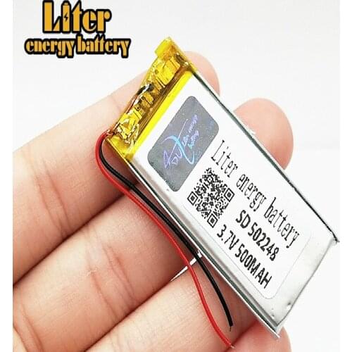 3.7V 502248 polymer lithium battery 500MAH Rechargeable Li-ion Batteries Cell With PCB For MP3 MP4 GPS PDA Bluetooth Headset