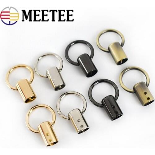 4/10pcs 12X46mm O Ring Handbag Handle Cap Connector Hanger Hook Metal Bag Strap Stopper Cord Buckle DIY Hardware Accessories