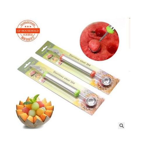 4pcs Double-End Multi-Functional Fruit Melon Baller Melon Corer Scoop Carving Knife Fruit Carver