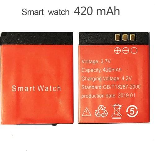 OCTelect smart watch 380mAh battery for A1/DZ09/GT08/X6 smart watch battery 420mAh battery Large capacity standby time is longer