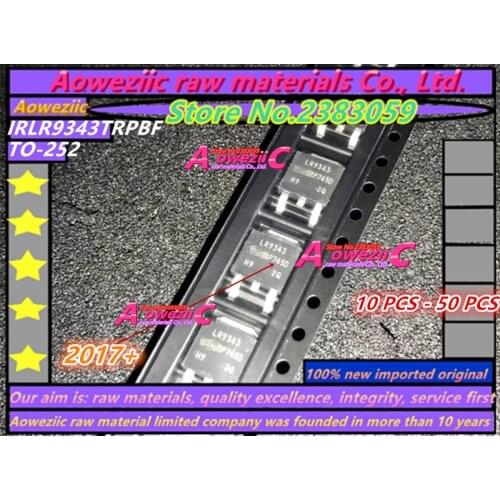 Aoweziic 2017+ 100% new imported original IRLR9343TRPBF IRLR9343 LR9343 TO-252 P-Channel MOSFET 55V 20A