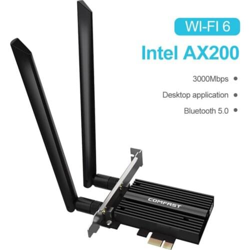 AX200 PRO Wireless Network Card Dual-Band BT5.0 2400Mbps PCIE Computer Game WIFI6 Built-in Network Card