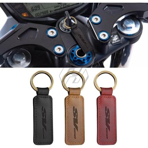 Motorcycle Keychain Cowhide Key Ring Case for Suzuki SV650 SV 650 SV650X SV650S Key