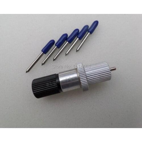 1pc New Type Roland Blade Holder 11.5mm Dia + 5pcs 60 Degree GCC Liyu Cutter Plotter Cutting Blades Free Shipping
