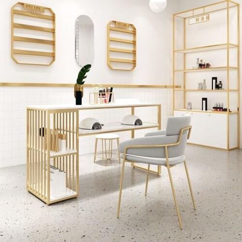 80/100/120/140cm Nail Desk Professional Manicure Tables Salon Furniture Double Layer Storage Marble Mesa Manicura Manicure Table