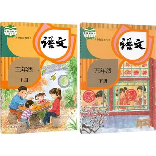 Two language books for fifth grade students to learn Chinese Pinyin and Chinese characters/book/learning chinese/books