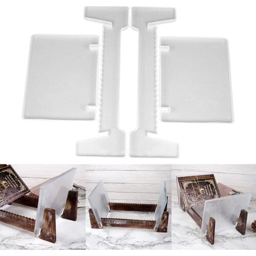 Hot Sale Storage Rack DIY Silicone Molds Desktop Bookshelf Bracket Mold Transparent Epoxy Resin Mold for Making Epoxy Craft