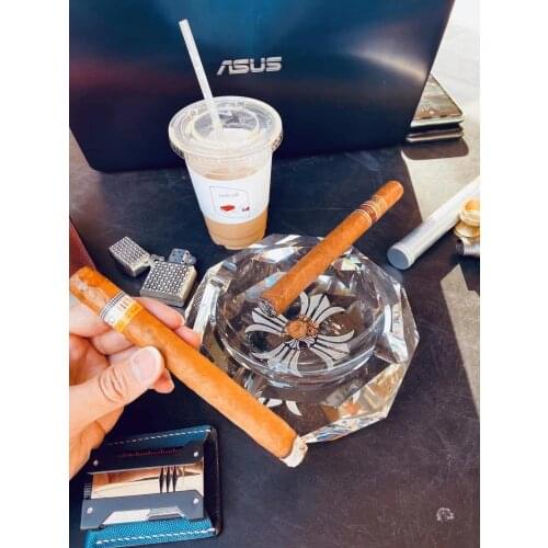 Crystal cigar jar Ashtray