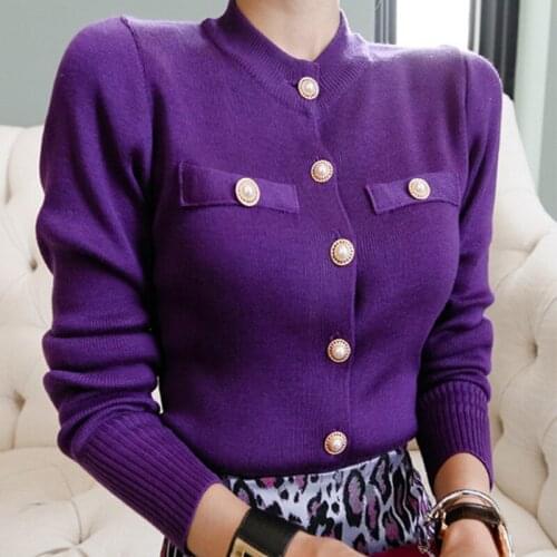 New arrival fashion women casual good quality solid warm knit suit comfortable temperament autumn winter soft knit trend jacket