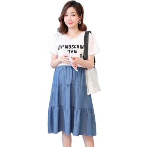 Summer Dress Woman Maternity Clothes for Pregnant Women Patchwork Dress Casual Dresses Women Pregnancy Breast-feeding Dresses
