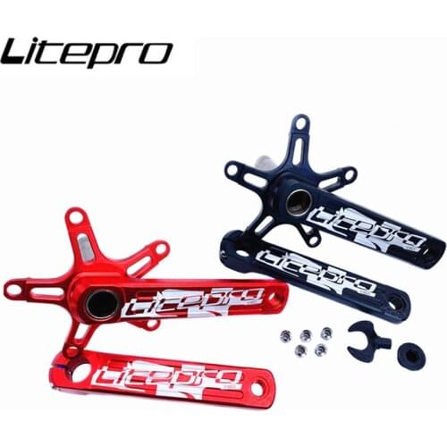 Litepro Folding Bike EDGE Integrated Hollow 170MM Crank 412 Modified Crankset BMX Bicycle Chainwheel