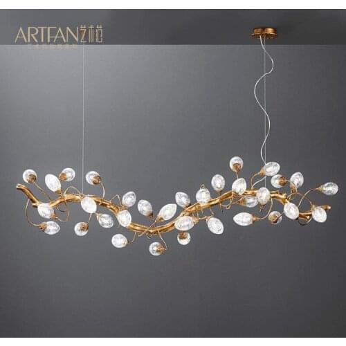 Restaurant chandelier creative personality decoration lamp retro dining room living room molecular art long bar round ball lamp