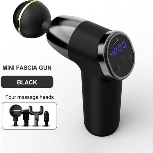 Mini Massage Gun Deep Tissue Percussion Muscle Massage Tool for Athletes,Handheld Body Back Muscle Massager with LCD Screen