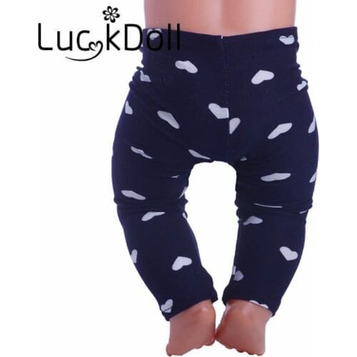 Love Printing Leggings Fit 18 Inch American 43cm Reborn Baby Doll Clothes Accessories,Girls Toys,Generation,Birthday Gift 5G