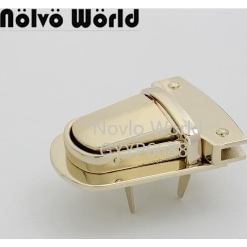 Nolvo World 2-10 pieces 5 colors 54*46mm Light gold Press locks bag locks for women bag clip locks