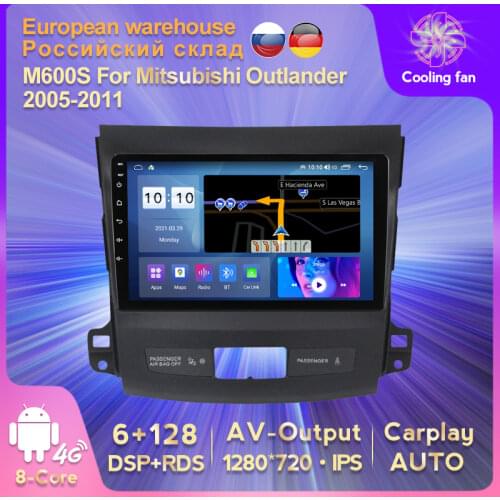 9" 4G+WiFi 2din Android 11 Car Radio Multimidia Player Navigation GPS For Mitsubishi Outlander Xl 2 2005-2012 Stereo Head Unit