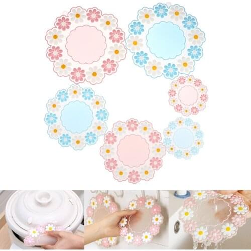 Cartoon Fresh Pastoral Silicone Insulation Pad Dining Table Mat Heat-resistant Anti-scald Pot Mat Coaster Home Decor