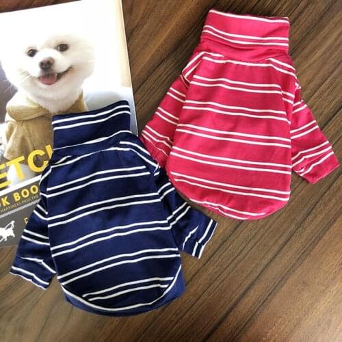 Puppy Pet Dog Clothes Spring Summer Japan Striped T-shirt Chihuahua Cotton Cute Shirt Vest Two-legged for Small Dogs Pet Clothes