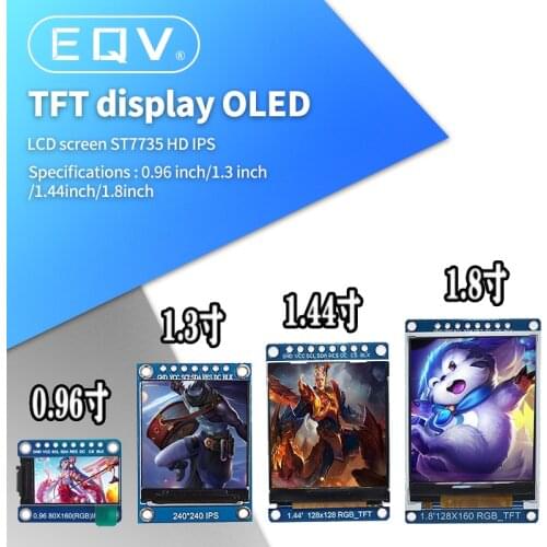 TFT Display 0.96 / 1.3 inch IPS 7P SPI HD 65K Full Color LCD Module ST7735 / ST7789 Drive IC 80*160 240*240 (Not OLED)