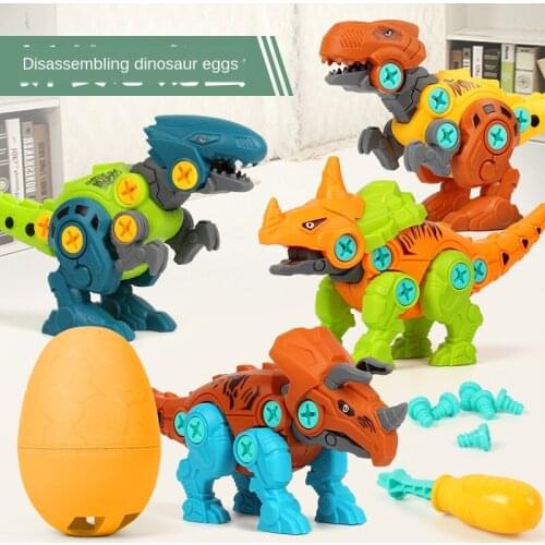 Hand Aseemble Dinosaur Model Intelligence Assembling Toy Detachable Screw Jurassic Indominus Rex DIY Blocks