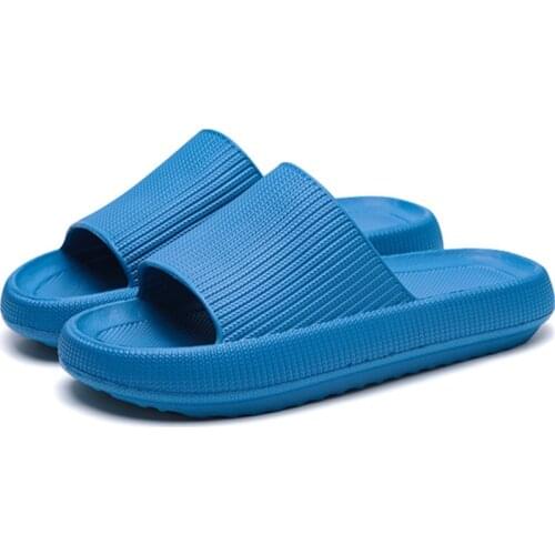NEWDISCVRY Thick Platform Slippers Summer Beach Eva Soft Sole Slide Sandals Leisure Men Ladies Indoor Bathroom Anti-slip Shoes