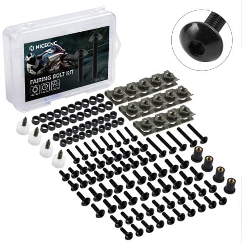 177PCS M5 M6 Screws Motorcycle Bolts Screws Fair Bolt For YAMAHA YZF R1 R15 R25 R3 R6 R125 R15 R25 MT03 MT07 MT10 Suzuki GSXR