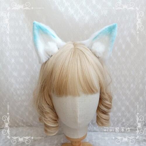 Lolita headdress hairpin antique fox demon cat ear ear hair hand made simulation beast ear cos