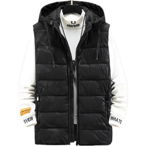 New Autumn Winter Fashion Extra Large Warm Vest Camouflage Casual Print Loose Men Vest Waistcoat Plus Size 5XL 6XL 7XL 8XL 9XL