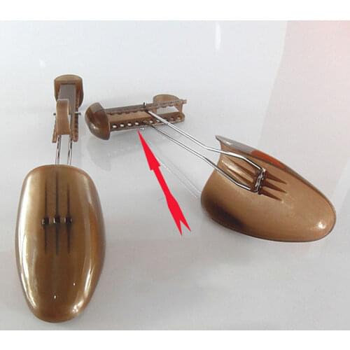 1 Pair Adjustable Plastic Shoe Stretcher Boots Shoe Tree Prevent The Crease Wrinkle Deformat Shoe Expander Brown Color Keeper