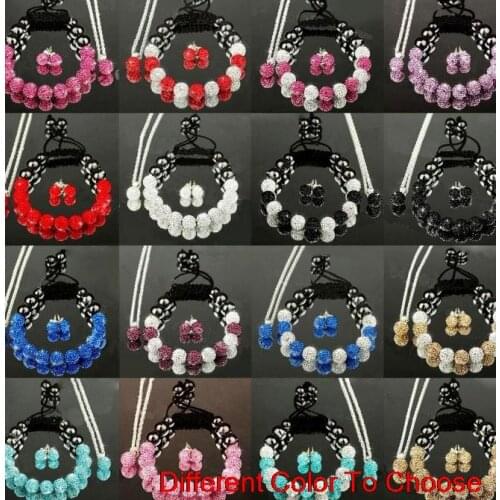 10mm mixed lowest price factory wnlohd Crystal crystal set Bracelet earring necklace Jewelry best Bangles hgh454