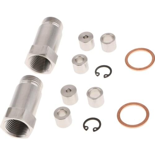 2 Sets Straight O2 Oxygen Sensor Extension Spacer CEL Fix - M18 x 1.5 Kits