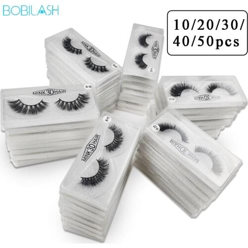 10/20/30/40/50 Pairs 3D Mink Eyelashes Wholesale Crisscross Natural Soft Mink Lashes For Eyelashes Extention Make-up Tools
