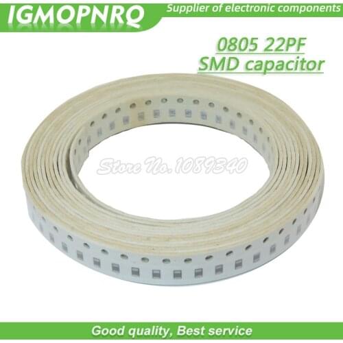 500pcs 22PF 0805-22PF Error 5% 50V 0805 22P SMD Thick Film Chip Multilayer Ceramic Capacitor