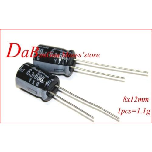 6.3v 680uf 100% Original New YXG Series Electrolytic Capacitor Capacitance Radial 8x12mm (400pcs)