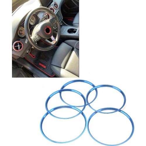 Car Air Vent Outlet A/C Ring Trims Stickers Cover for Mercedes-Benz A/B Class CLA GLA180 200 220 250 260