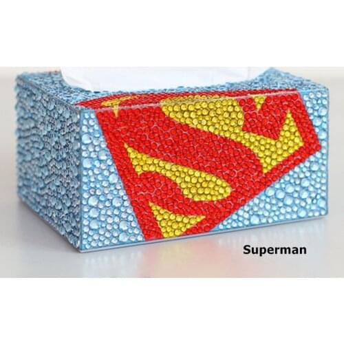 Free Shipping DIY Diamond Painting Tissue Box Toilet Paper Storage Box Special-Shaped Acrylic Full Dimensional 1-30 Round Canvas
