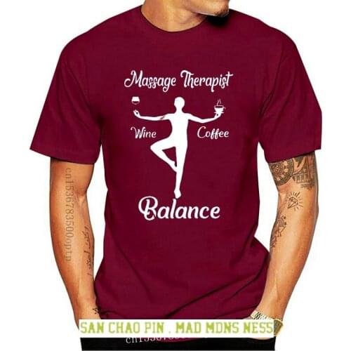 Men T Shirt Massage Therapist Wine Coffee Balance Women t-shirt