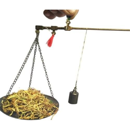 Chinese Traditional Copper Rod Gauges Weighing Practical Chinese Medicine Scales